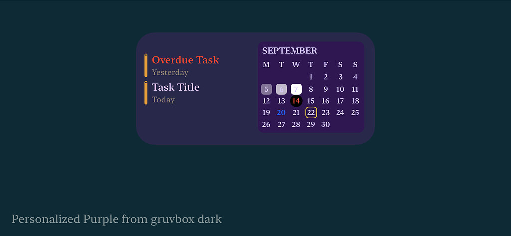 [Widget Theme]Personalized Purple from Gruvbox Dark - Share - GoodTask ...